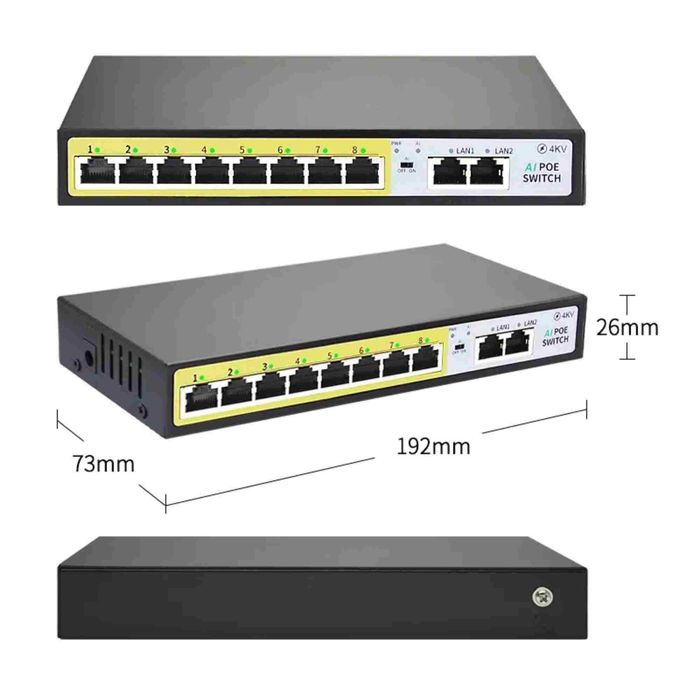 Коммутатор PoE Switch ( 8+2 ) Новые ‼️