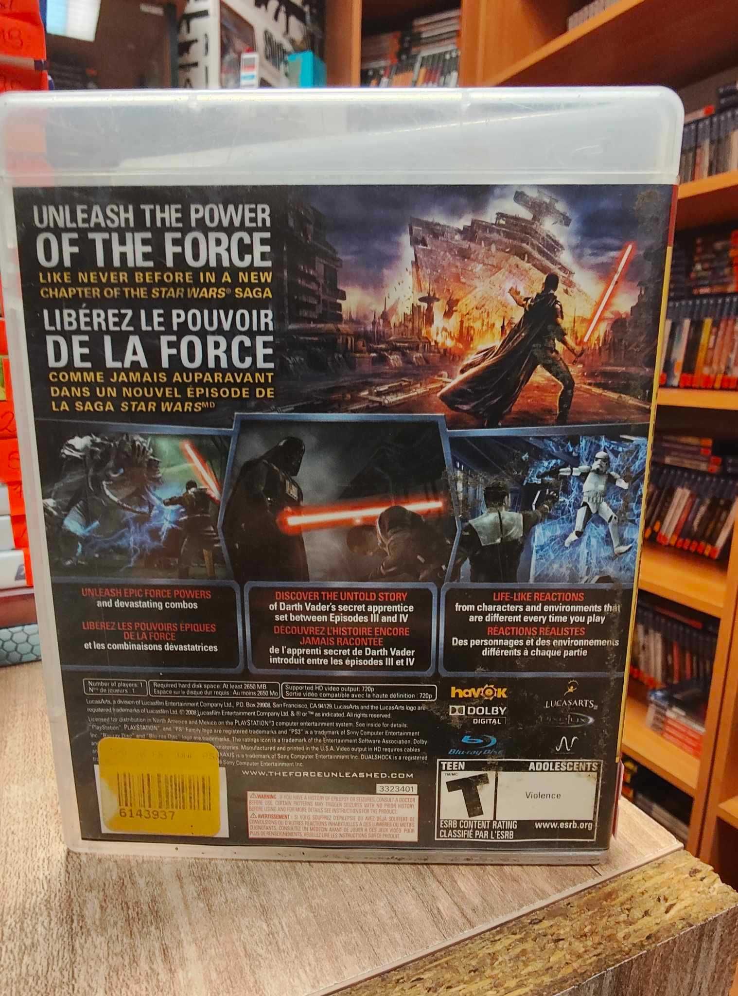 Star Wars: The Force Unleashed PS3, Sklep Wysyłka Wymiana