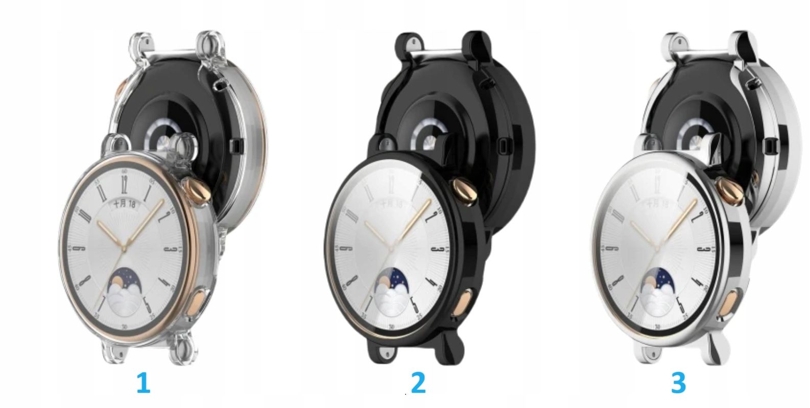 Etui Ochronne Silikonowe 2w1 do Huawei Watch GT 4 41mm|KOLORY