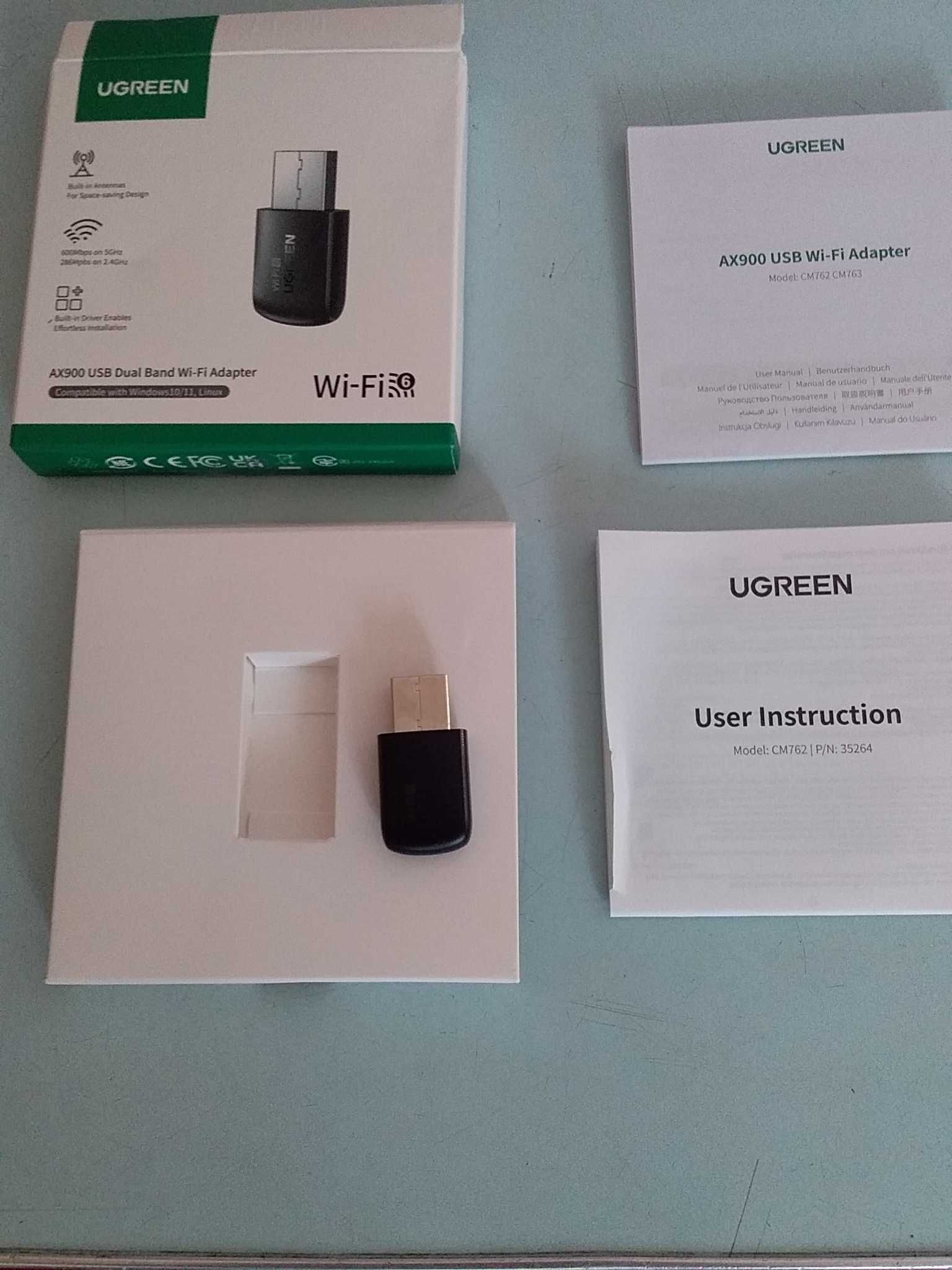 USB Wi-Fi адаптер для компьютера Ugreen AX900 WiFi6