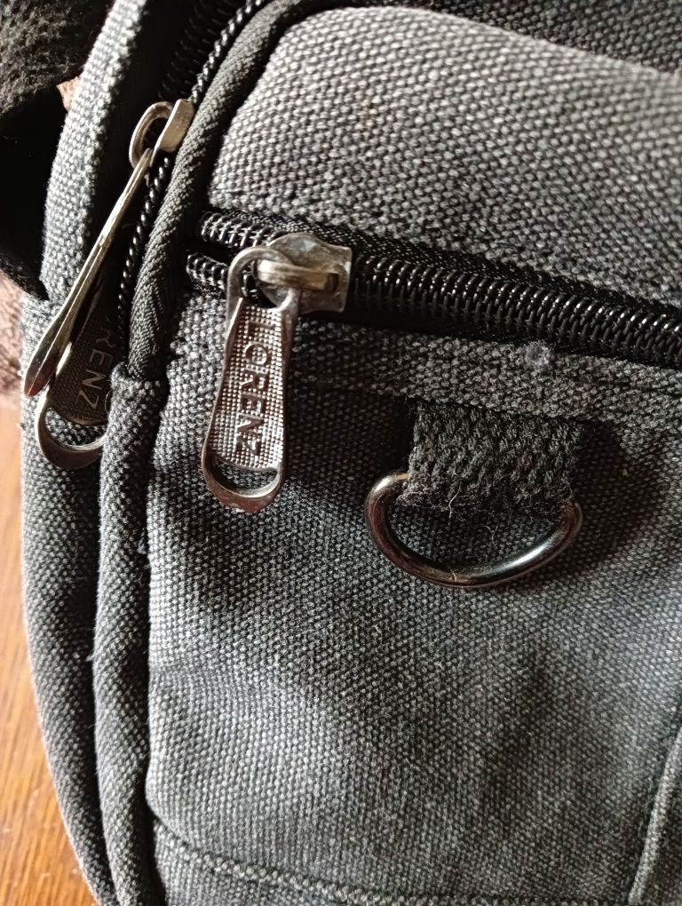 Saszetka męska na ramię szary jeans