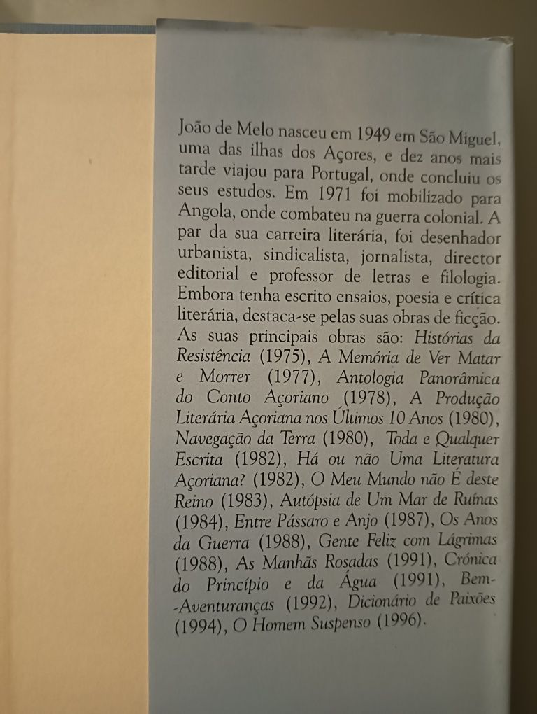 Gente Feliz com Lágrimas , de João de Melo;	Novo! Nunca Usado!