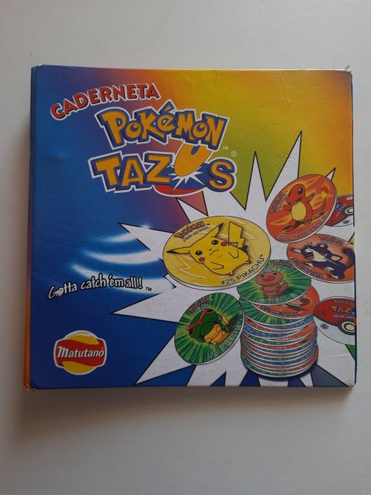 Caderneta pokemon dos tazos completa