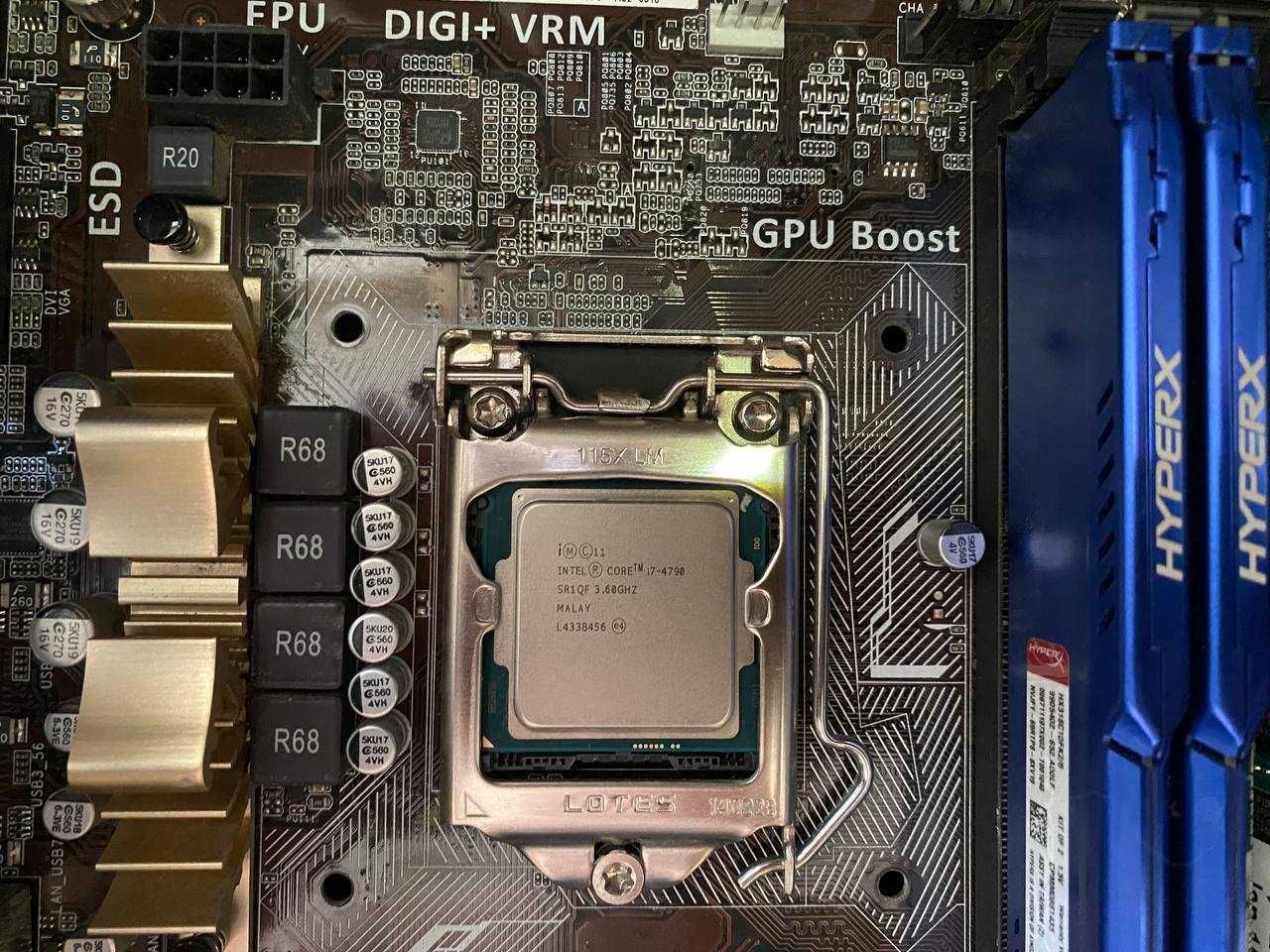 Игровой компьютер intel core i7 4790 готов к работе