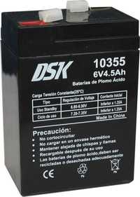 Bateria De Chumbo-Ácido DSK 10355 AGM de 6V 4,5Ah