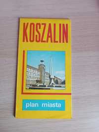 KOSZALIN - plan miasta PRL 1985 rok