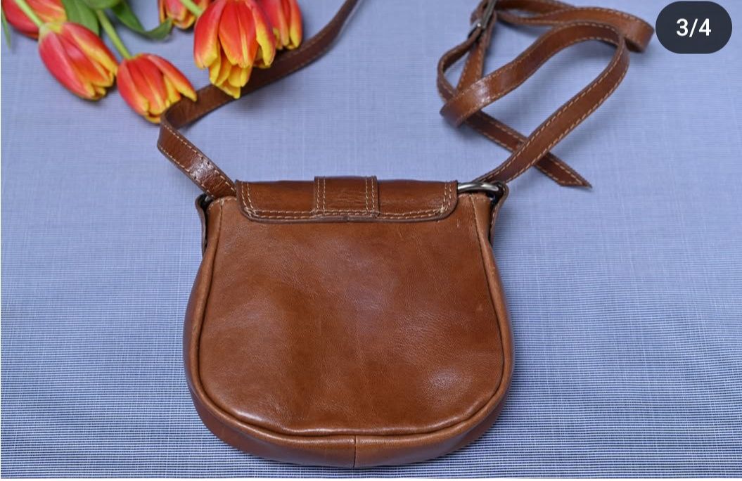 włoska torebka ze skóry Genuine Leather Vera Pelle
