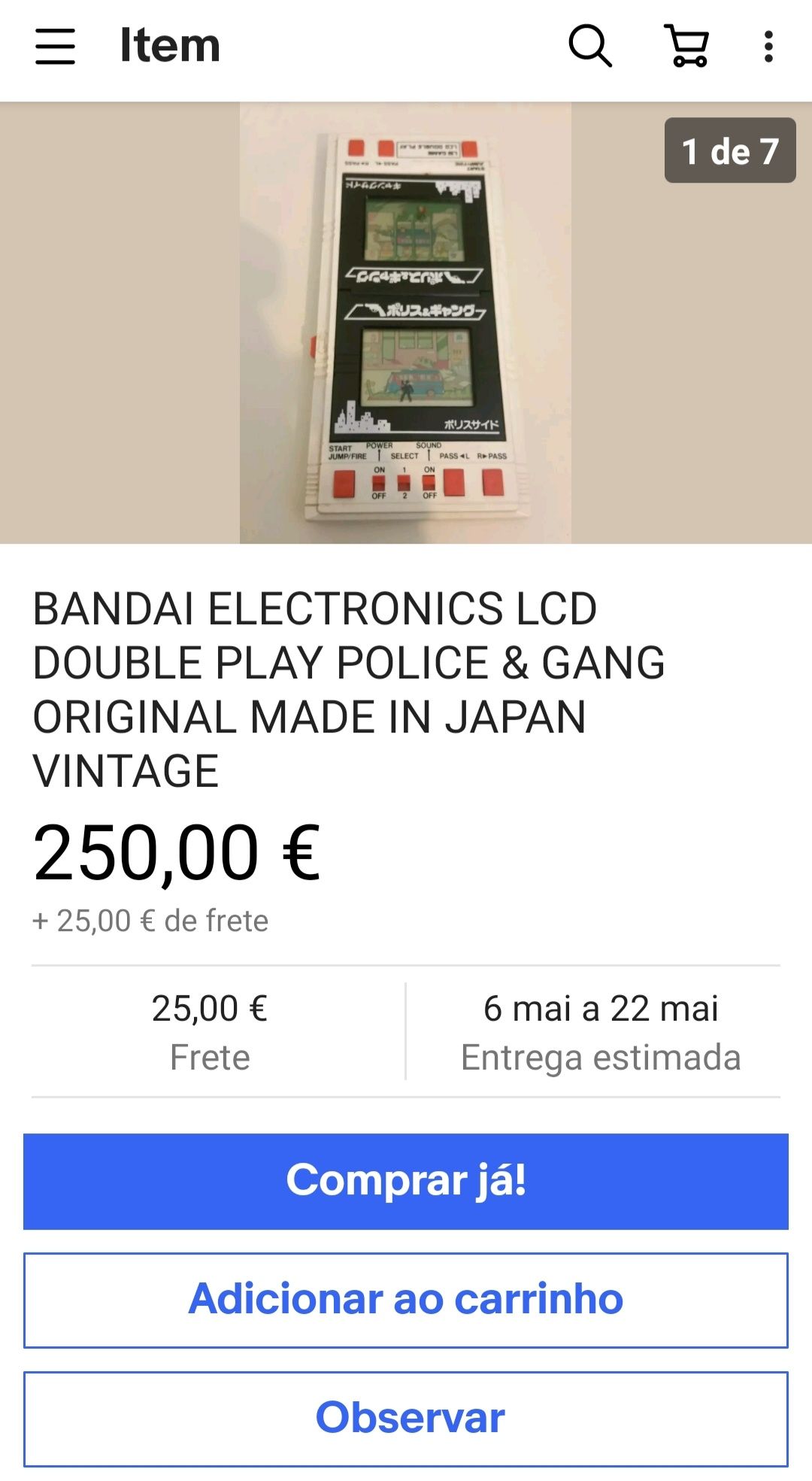 BANDAI - Police & Gang - LCD dois jogadores - Peça de Colecção