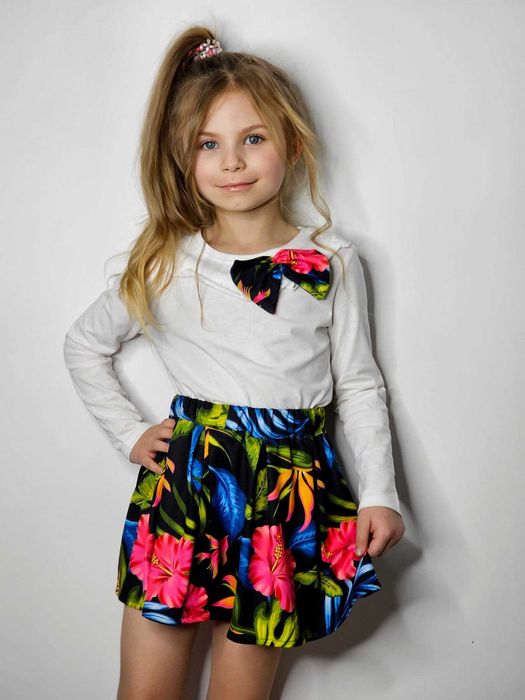 Dziecięca spódniczka w KWIATY na Gumce 74/80 9-12 miesięcy NOWA