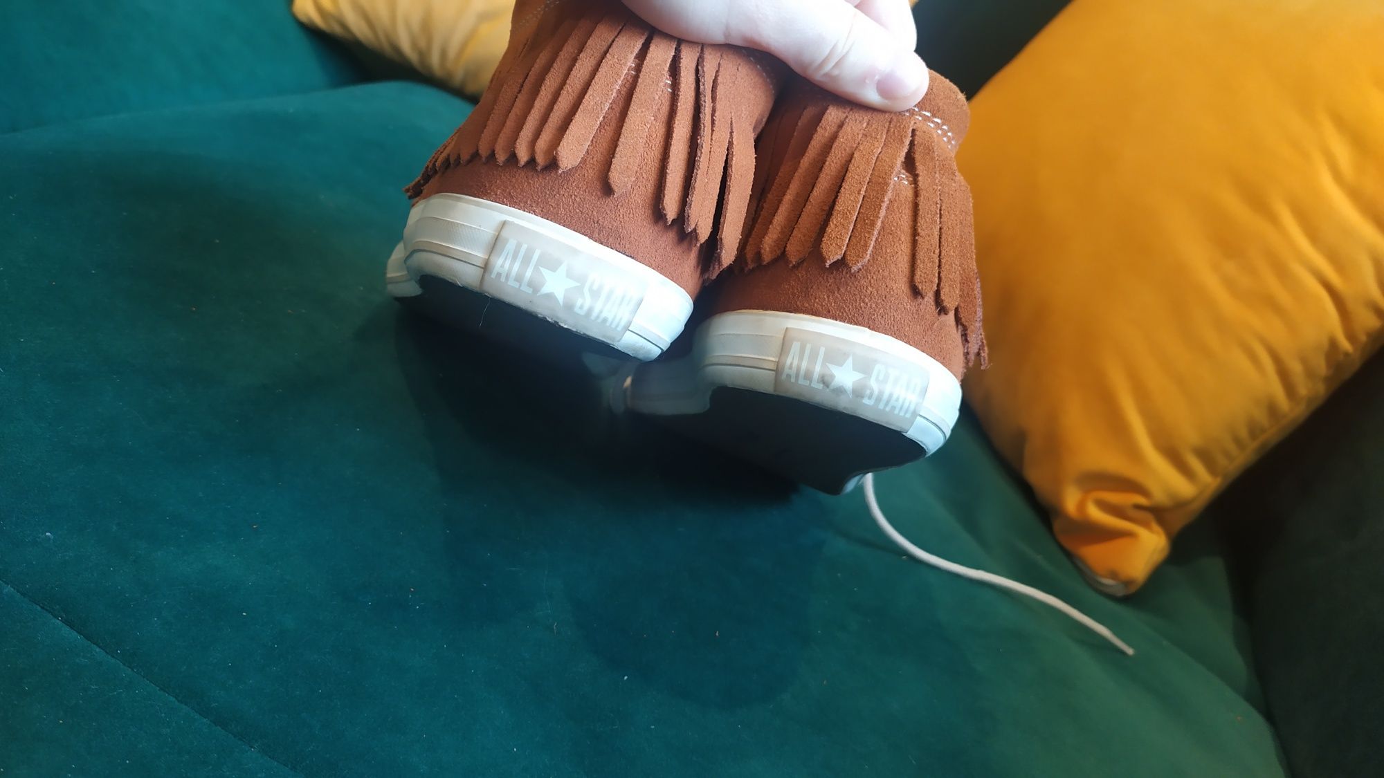 Мокасини/Кеди Конверс/Converse. Замша, бахрома. 41р/26,5см. Оригінал