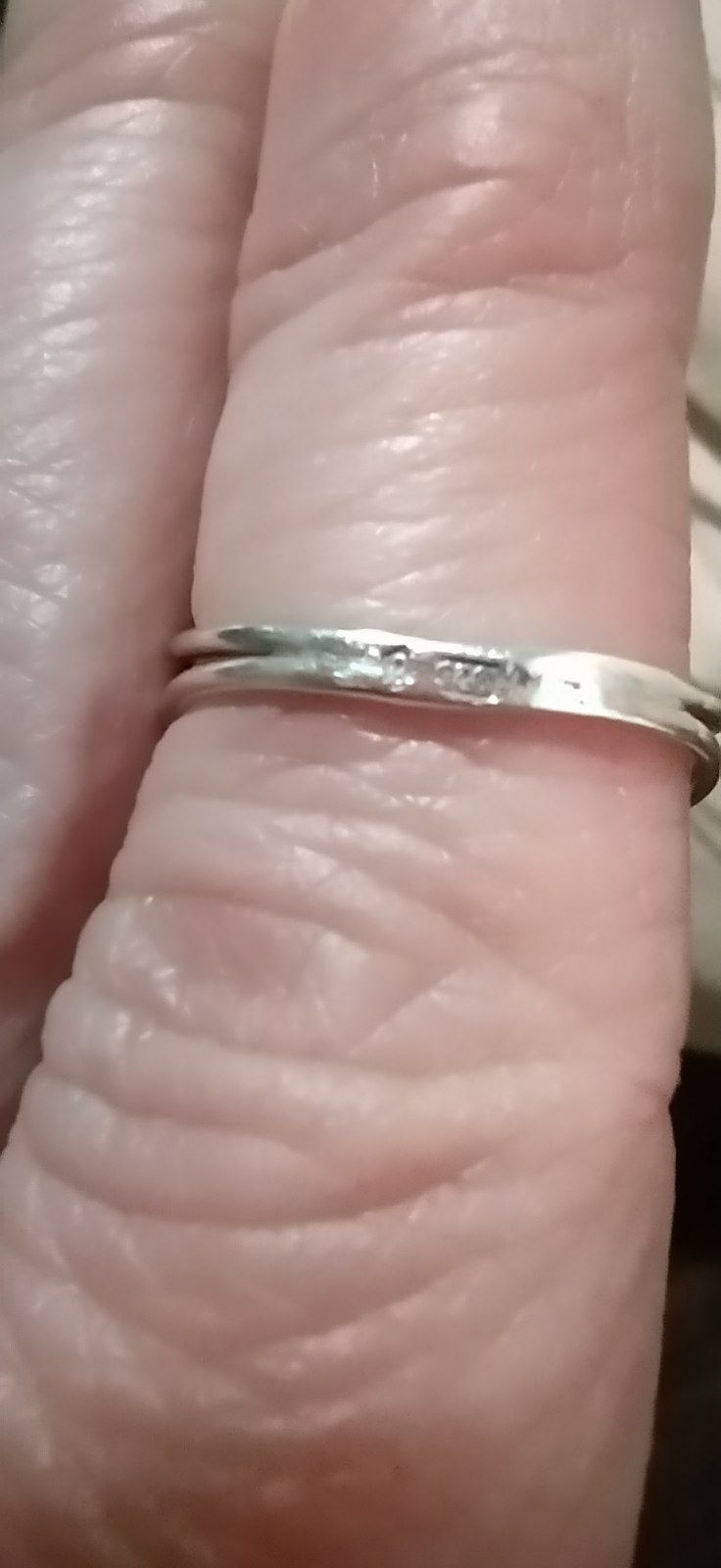 Srebrny stary pierścionek filigran