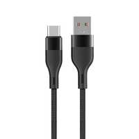 kabel USB - USB-C  1,0 m  3A czarny nylonowy