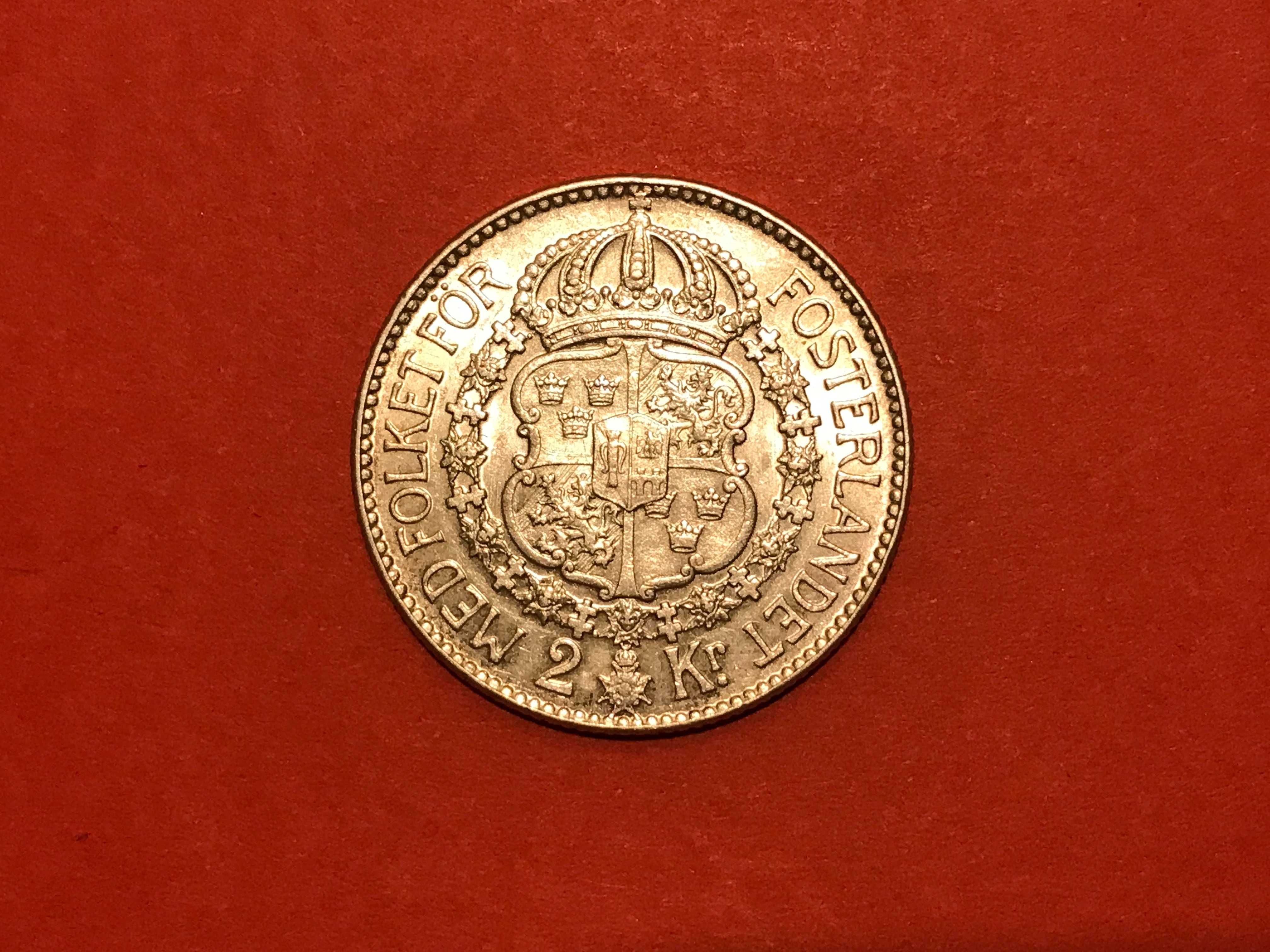 Срібна монета Швеції 2 крони 1939 року