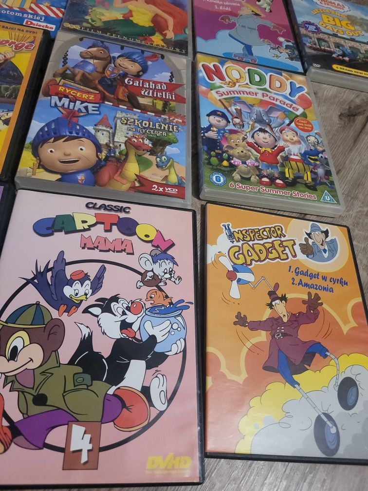 Bajki DVD Kubuś Puchatek Mała Syrenka Inspektor Gadżet Tomek i przyjac