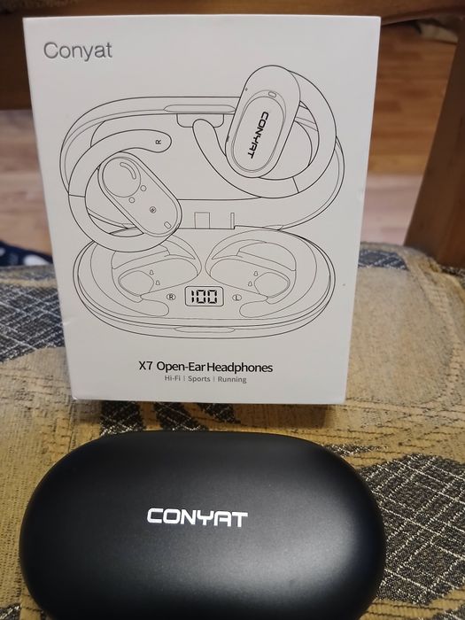 bezprzewodowe słuchawki sportowe douszne o konstrukcji otwartej, nowe