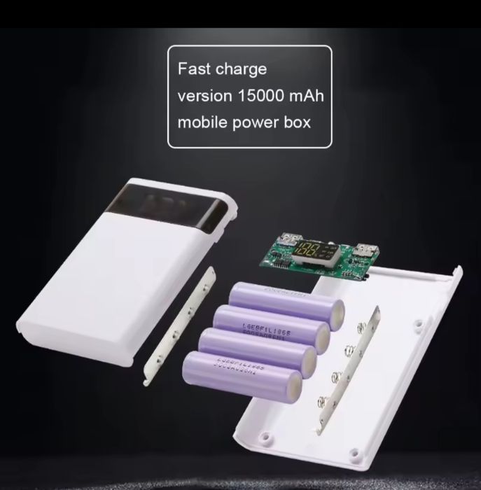 Корпус повербанка на 4 и 8 батарей.