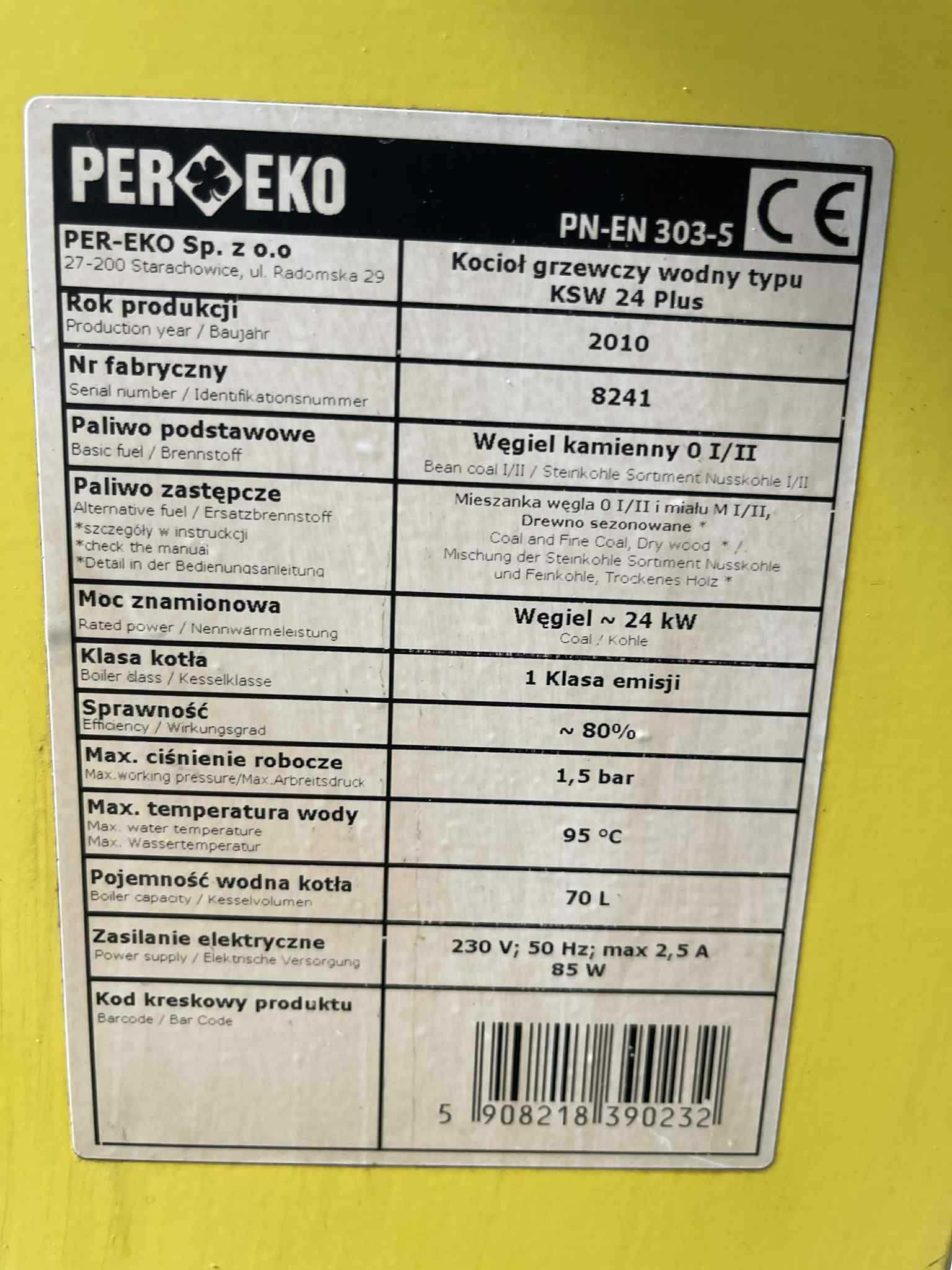 Piec Kocioł CO PER EKO 24 kw