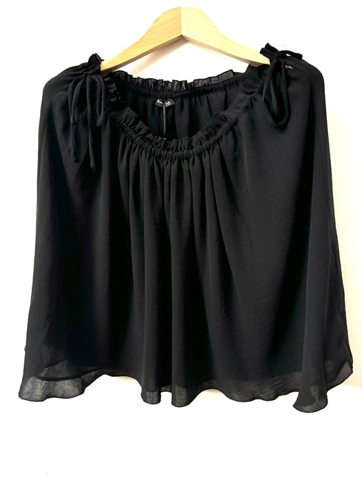 Spódnica z podszewką Massimo Dutti 42 czarna luźna regulowana