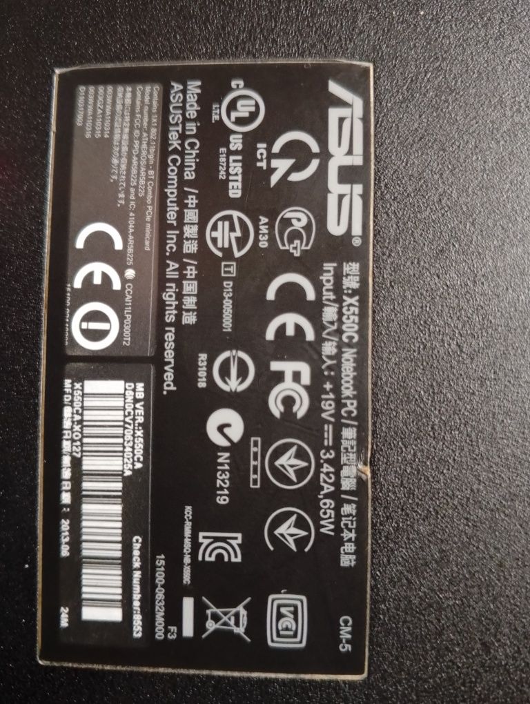 laptop asus x550c
