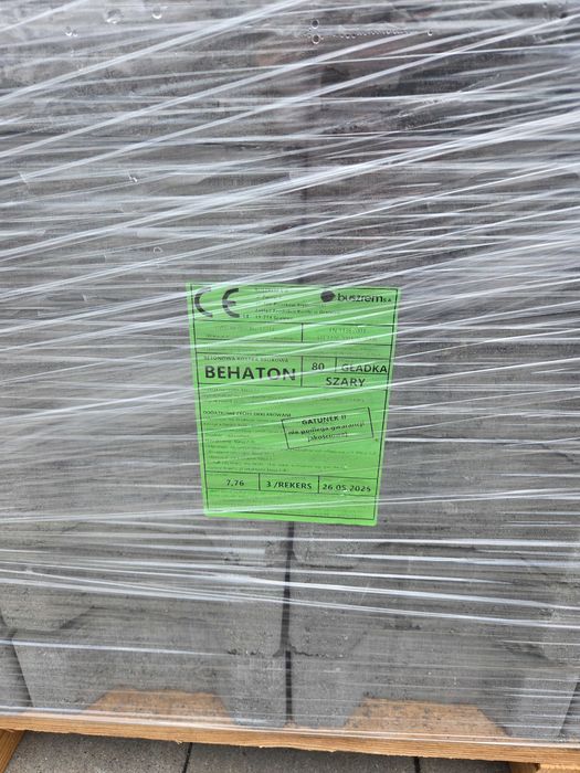 Kostka brukowa, przemysłowa Behaton, Tetka 8 szara Gatunek II Okazja !