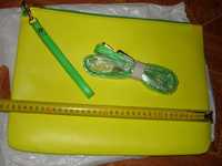 Неонова нова сумка планшет жовтий зелений