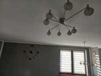 Dwie lampy metalowe kule, salonowa i nad stół lub barek. 2 sztuki.
