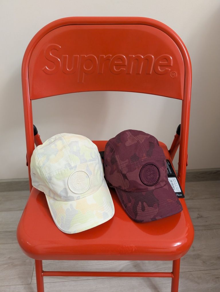 Stone Island x Supreme Reactive Ice Camo Ripstop Camp Cap