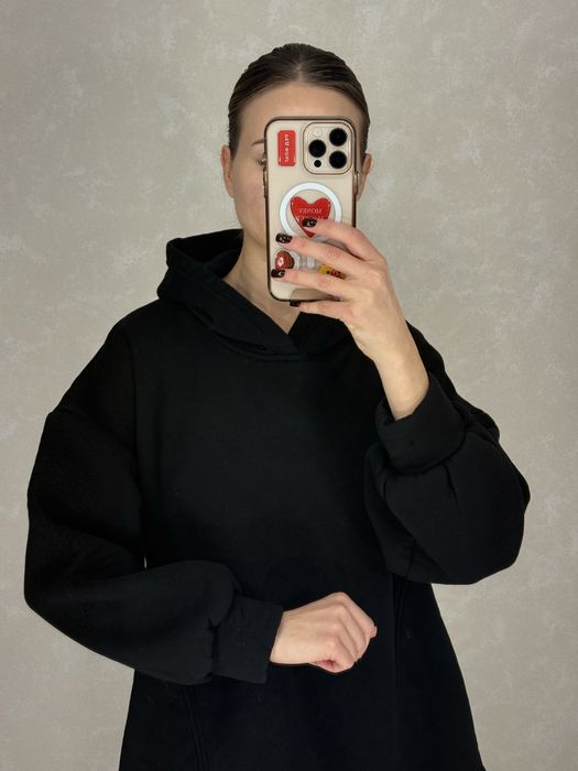 Чорний флісовий костюм жіночий S