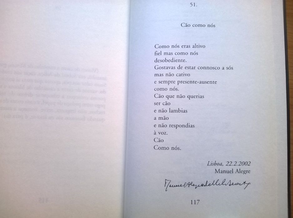 Cão Como Nós - Manuel Alegre