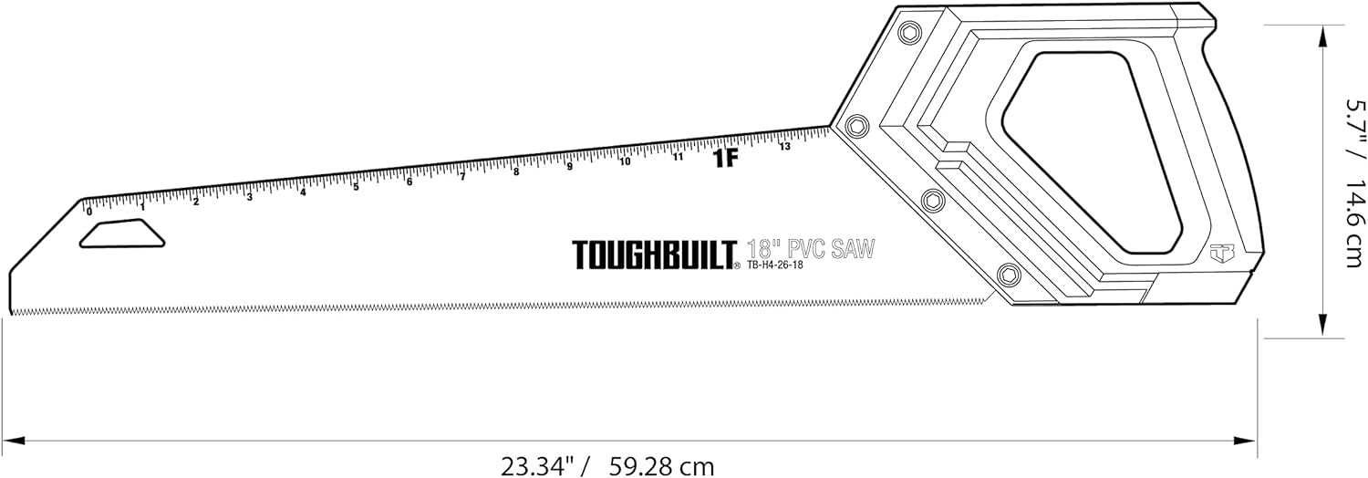 Пила ножовка  ToughBuilt  TB-H4-26-18 по пластику и ПВХ