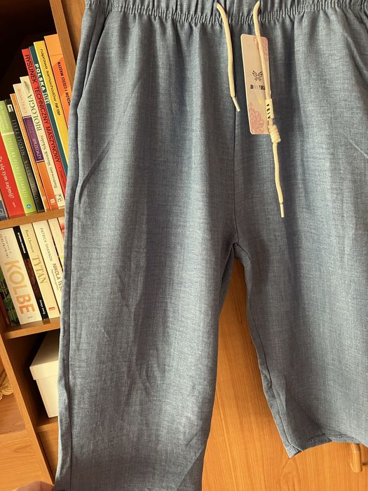 Spodnie rybaczki letnie na gumie 3/4 długość z metką nowe
