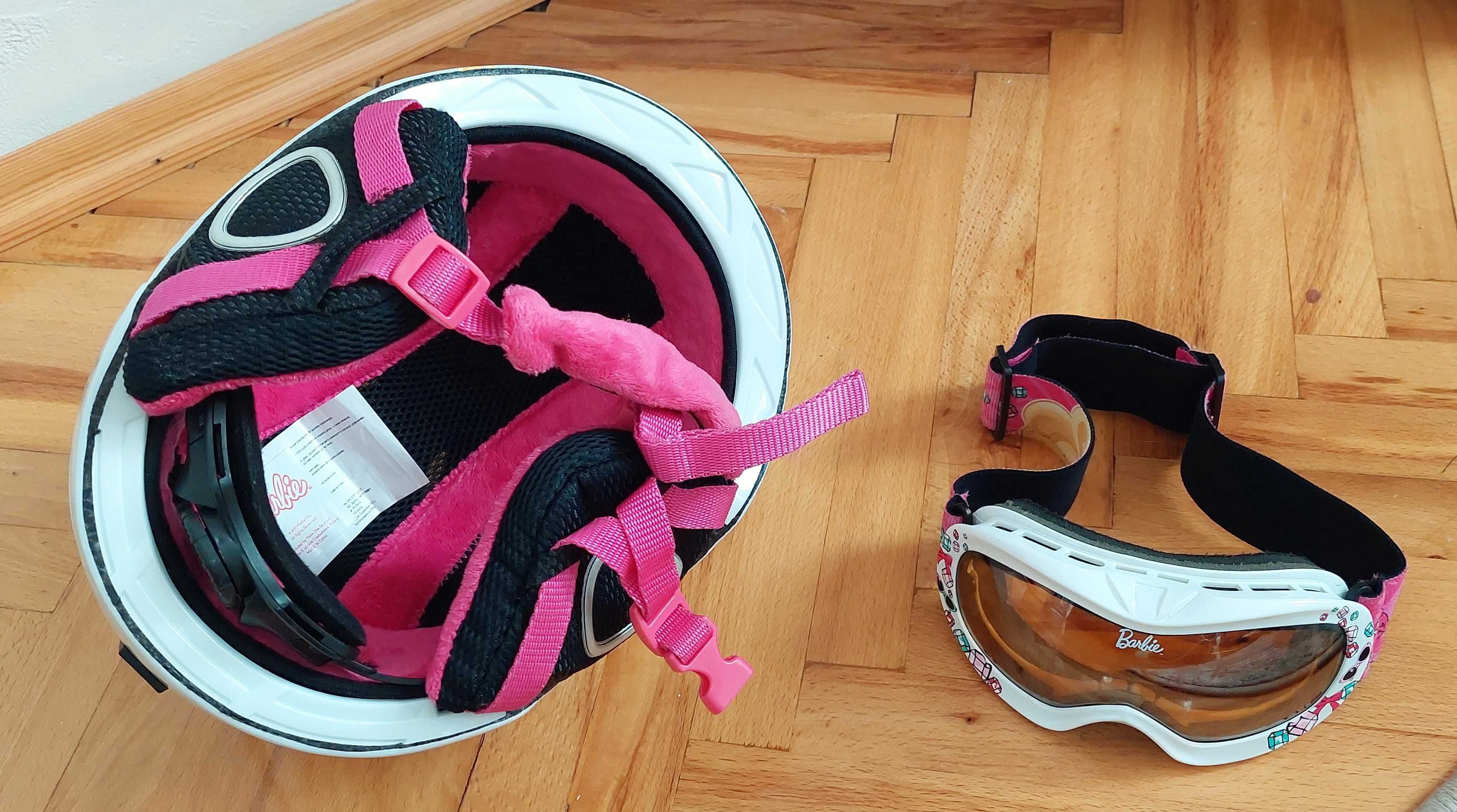 Kask narciarski Barbie wraz z goglami dla dziewczynki M
