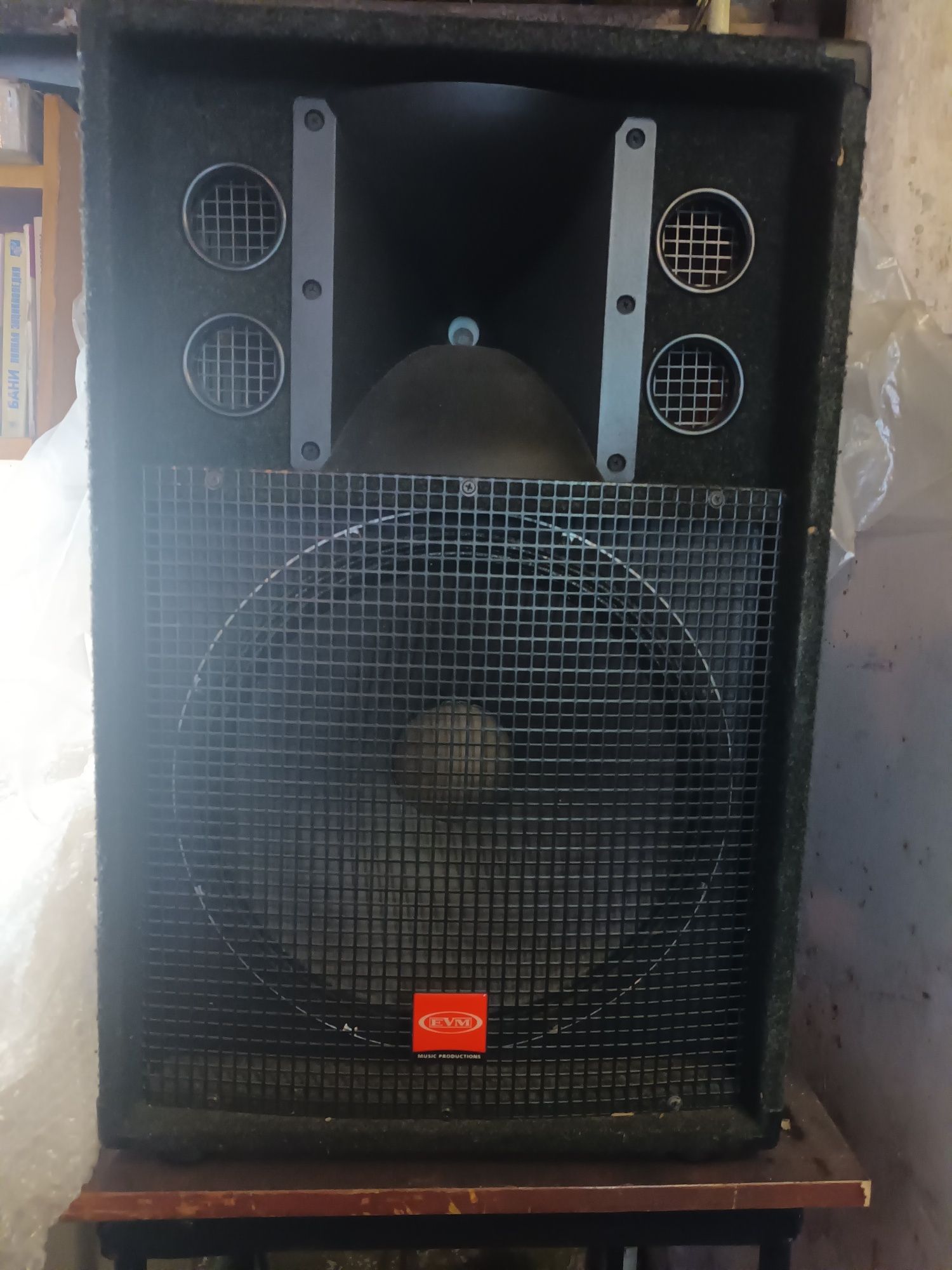 Комплект: Колонки EVM (750Вт) 2 шт., усилитель PARK VX700.