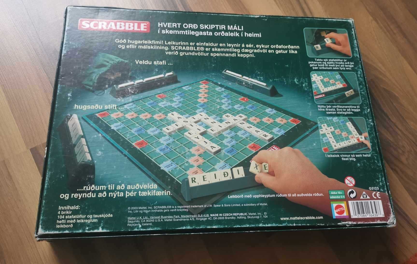 SCRABBLE Original  wersja  islandzka / Islandia