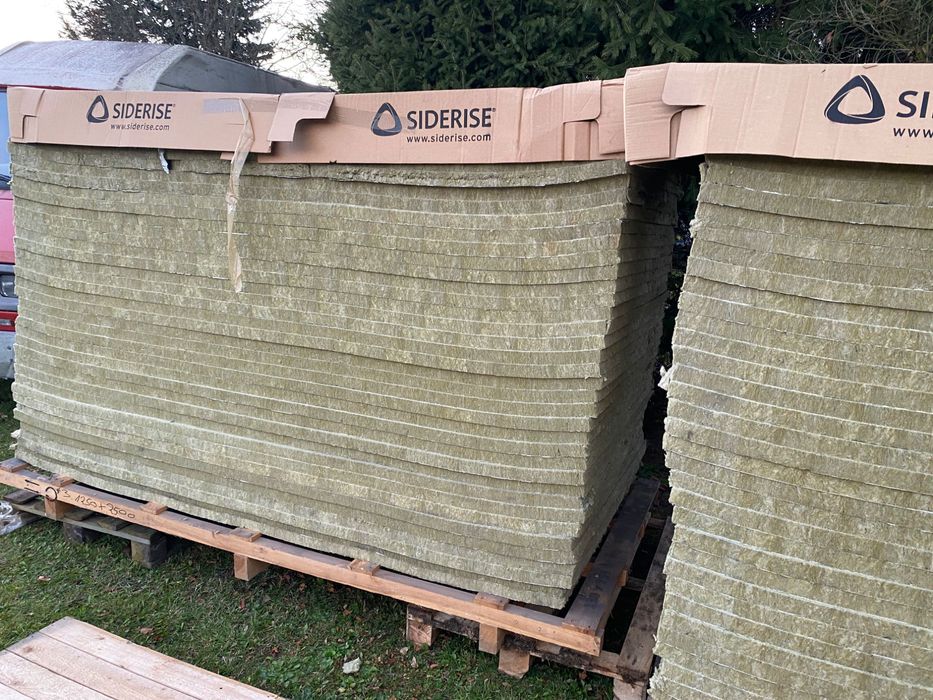 Wełna mineralna Rockwool 120mm i Siderise 40mm 250m2