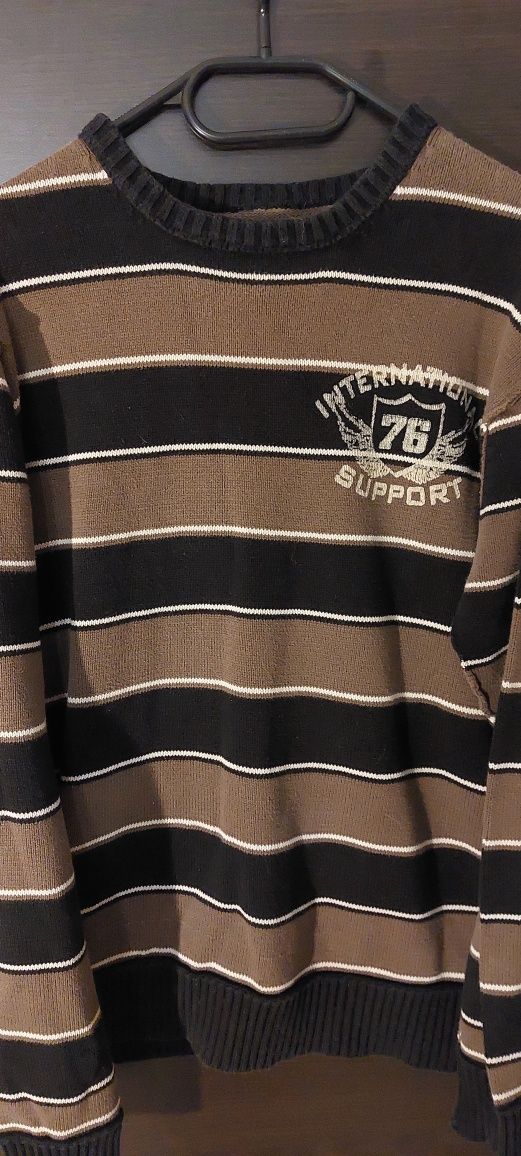 Sweter bawełna 100% na jesień i zime brązowy
