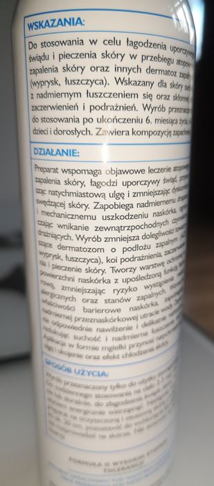 Preparat do skóry suchej i atopowej łagodzi świąd