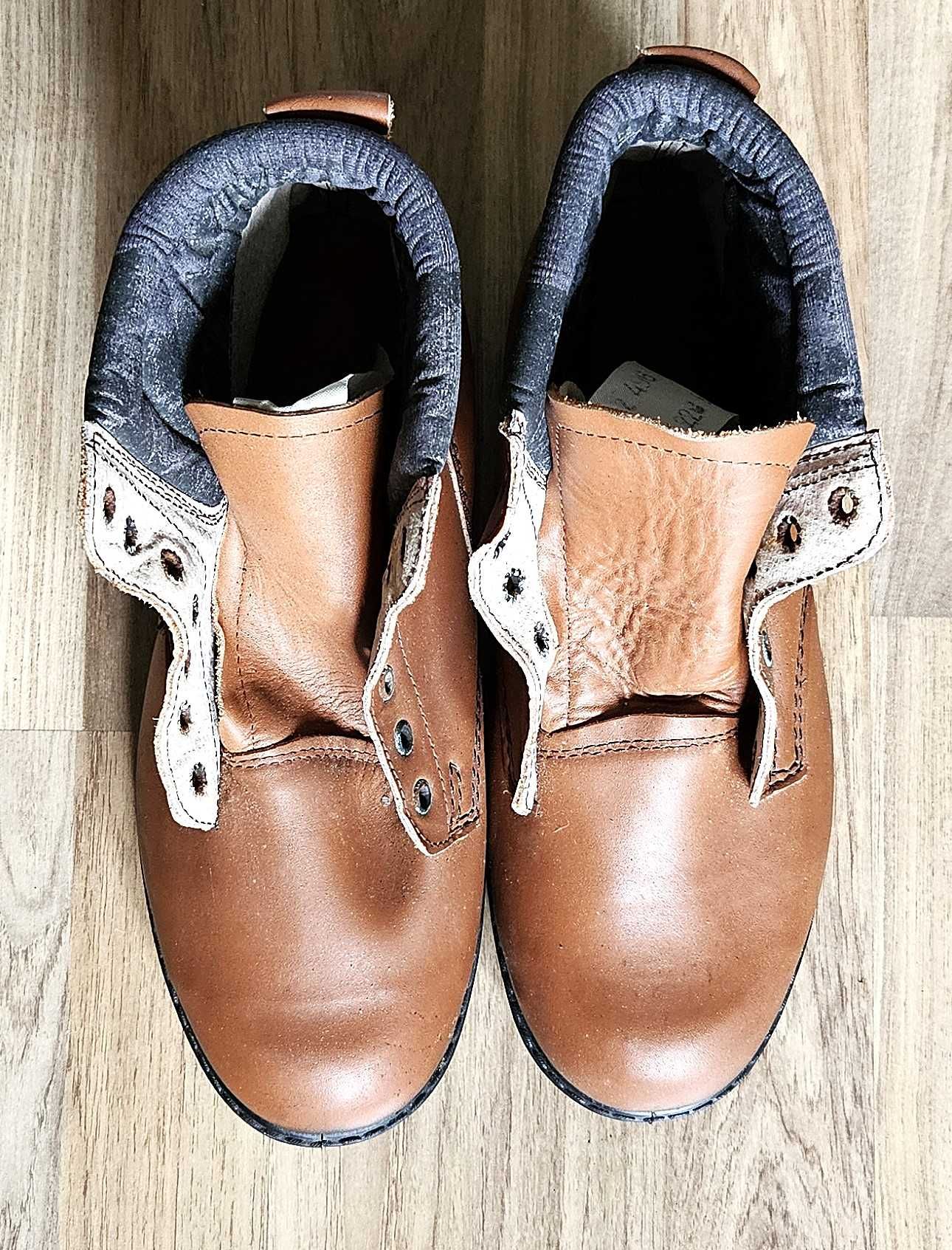 Buty robocze skórzane PRL nieużywane rozmiar 8,5