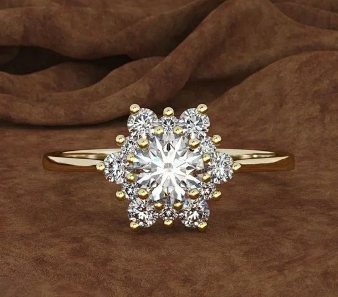 Pozłacany pierścionek damski duży rozmiar jubilerski  24