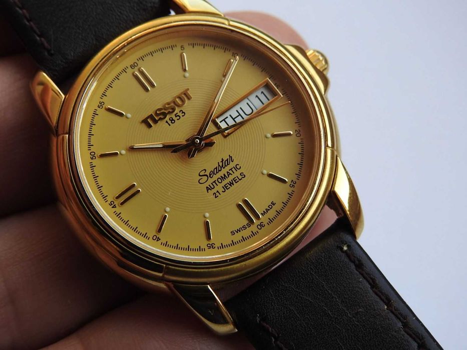 Часы Tissot Swiss SearStar AUTOMATIC 21 Jewels ОРИГИНАЛ позолота дата