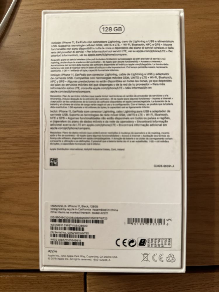 Caixa vazia Iphone 11
