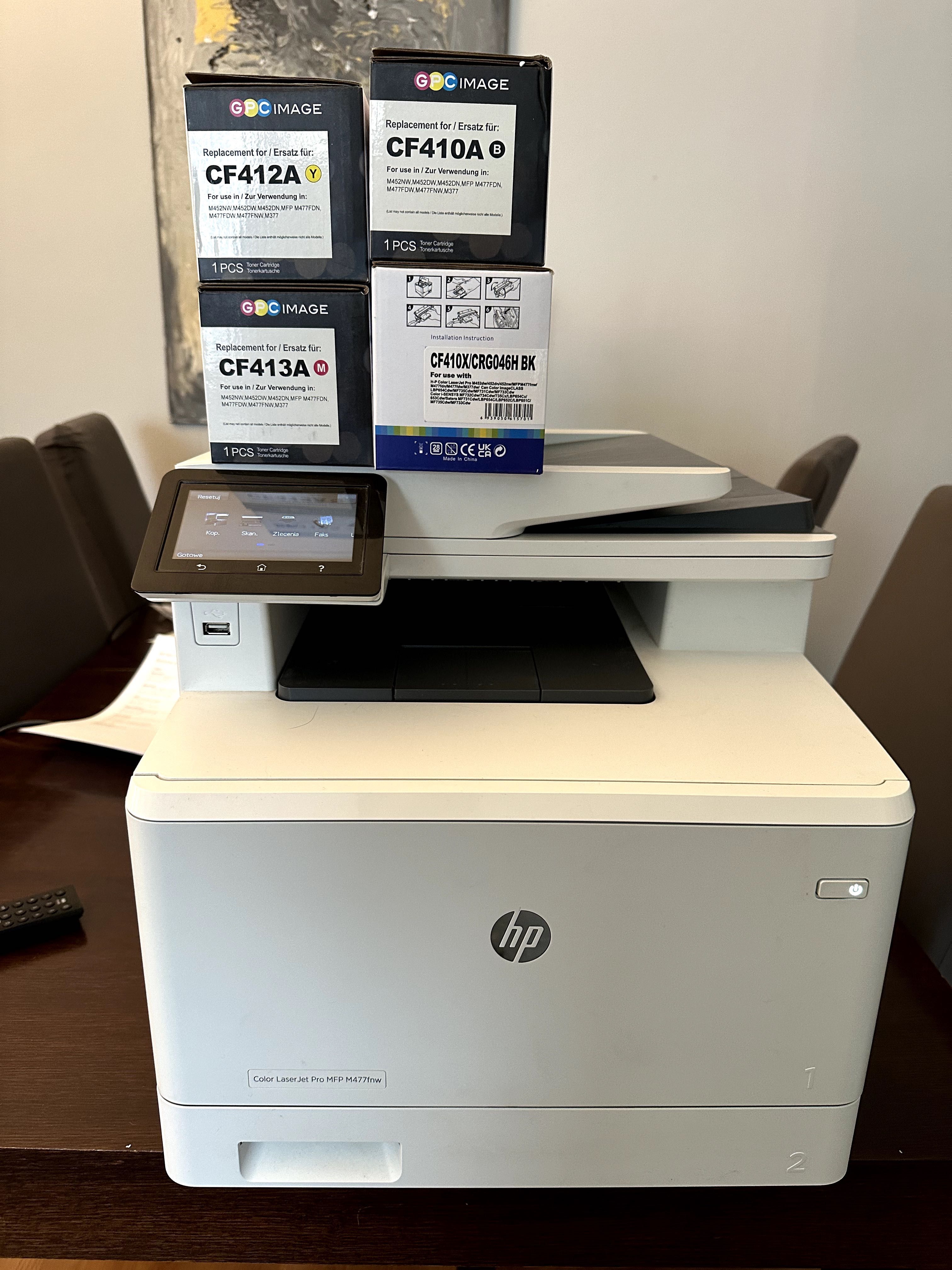 HP Laser Jet Pro MFP M477fnw + dodatkowe tonery