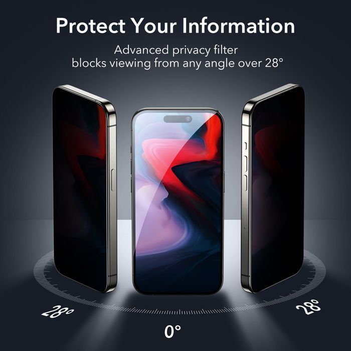Szkło Hartowane ESR Privacy do iPhone 15 Pro