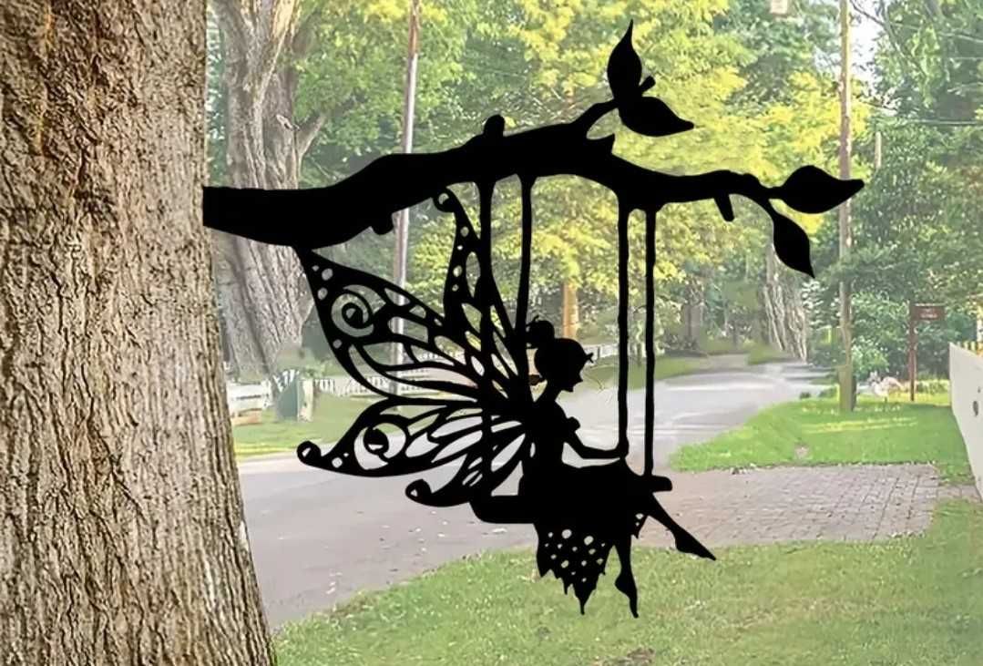 Metalowa wisząca ozdoba ogrodowa cztery rodzaje.
