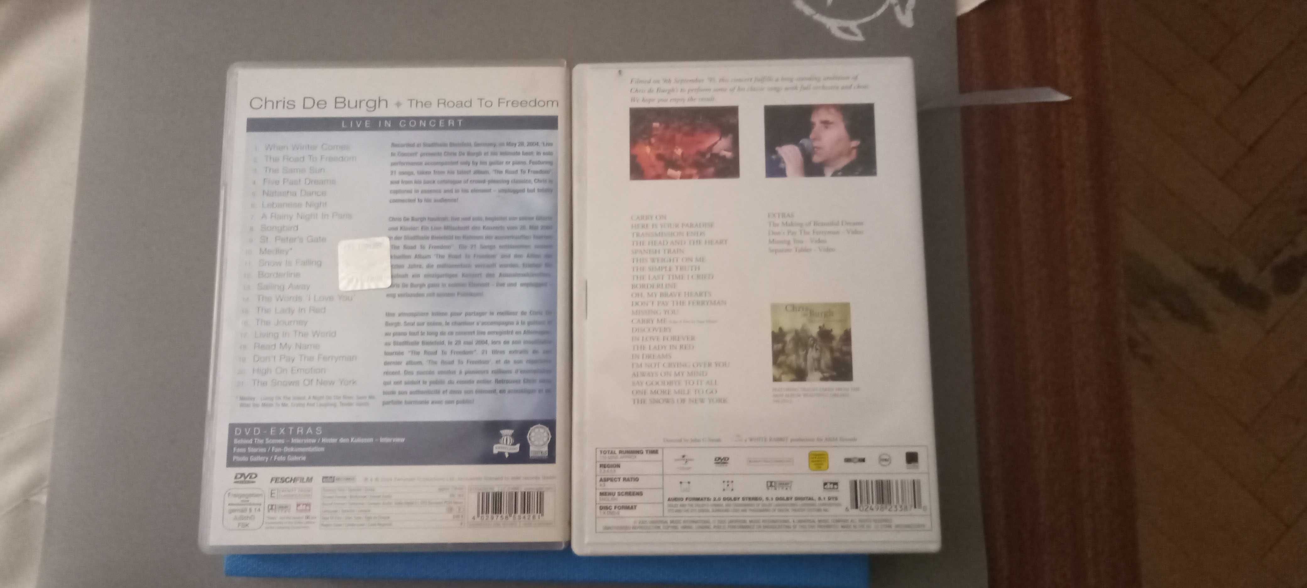 Chris de Burgh, zestaw DVD beautiful dream & The road to freedom live