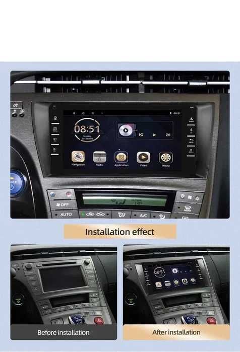 Radio android 12 Toyota Prius 09-2013 wifi gps wyprz