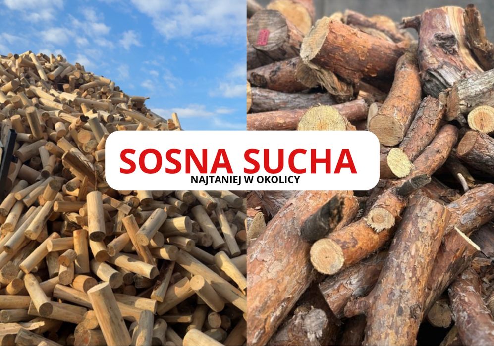 Drewno kominkowe opałowe SOSNA - sucha cięta -  PROMOCJA !!!