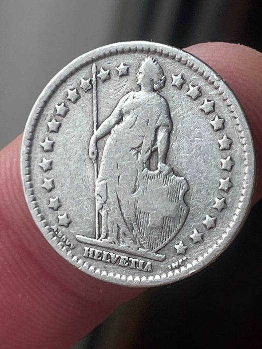 moeda em prata 1912 1 fr Suíça