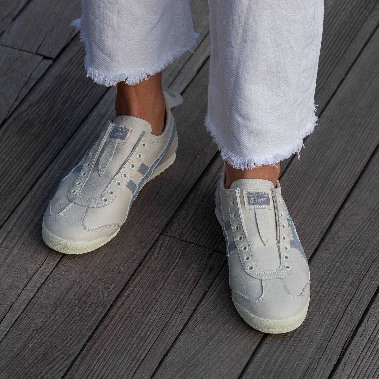 Asics Onitsuka Tiger Mexico 66 Slip-on Beige Blue 1 в 1 оригінал