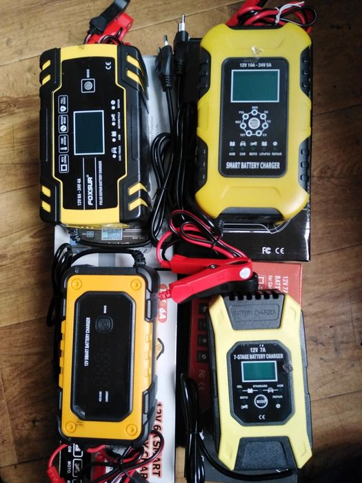 FOXSUR  7A12V,12/24V 10A,8A,бустер, імпульсний зарядний пристрій